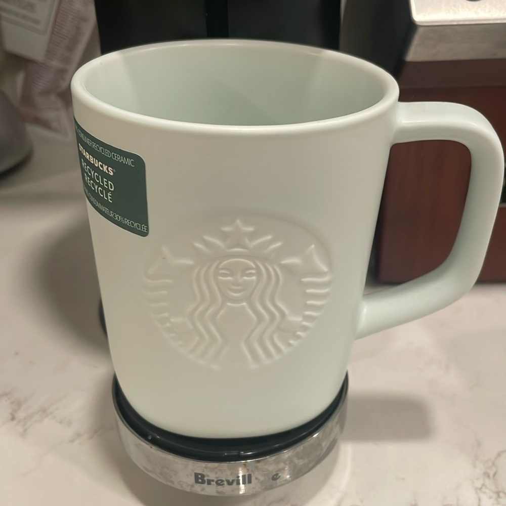 Mint green Starbucks mug
